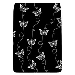 Black And White Butterfly Pattern Removable Flap Cover (l) by SpinnyChairDesigns