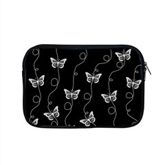 Black And White Butterfly Pattern Apple Macbook Pro 15  Zipper Case by SpinnyChairDesigns