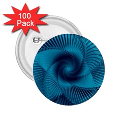 Cerulean Blue Pinwheel Floral Design 2 25  Buttons (100 Pack)  by SpinnyChairDesigns