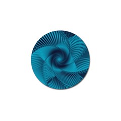 Cerulean Blue Pinwheel Floral Design Golf Ball Marker (4 pack)