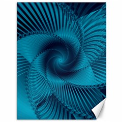 Cerulean Blue Pinwheel Floral Design Canvas 36  X 48  by SpinnyChairDesigns