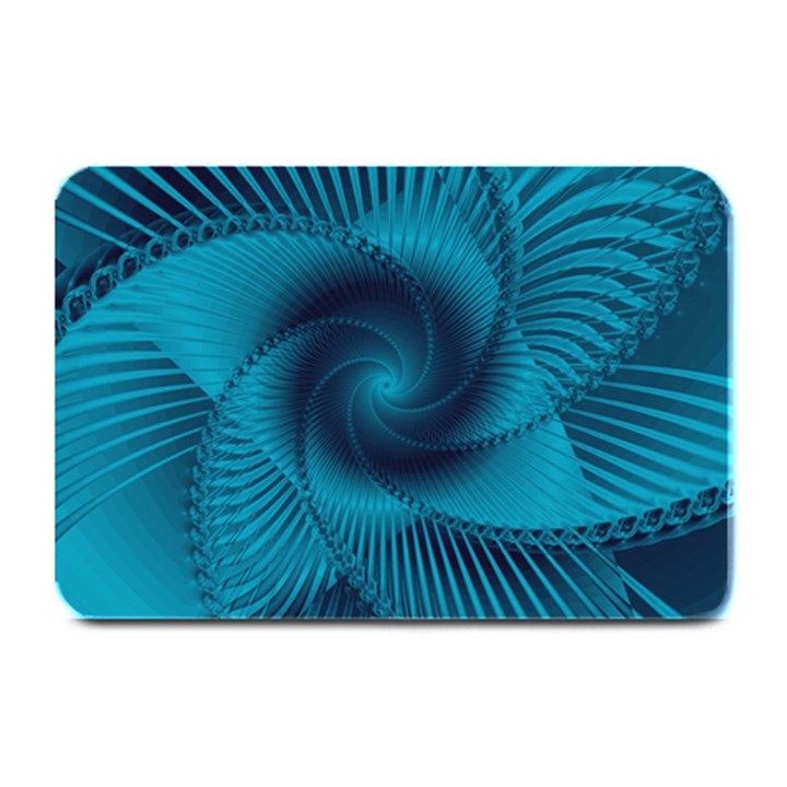 Cerulean Blue Pinwheel Floral Design Plate Mats