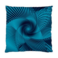 Cerulean Blue Pinwheel Floral Design Standard Cushion Case (Two Sides)