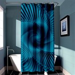 Cerulean Blue Pinwheel Floral Design Shower Curtain 36  x 72  (Stall)  Curtain(36 X72 ) - 33.26 x66.24  Curtain(36 X72 )