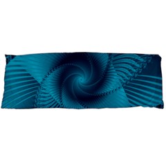 Cerulean Blue Pinwheel Floral Design Body Pillow Case (Dakimakura)