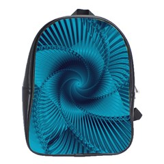 Cerulean Blue Pinwheel Floral Design School Bag (xl) by SpinnyChairDesigns