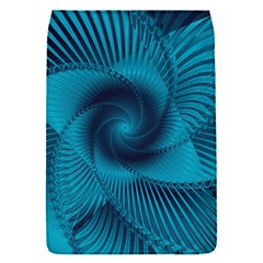 Cerulean Blue Pinwheel Floral Design Removable Flap Cover (S)