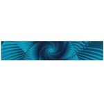 Cerulean Blue Pinwheel Floral Design Large Flano Scarf  Front