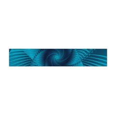 Cerulean Blue Pinwheel Floral Design Flano Scarf (Mini)