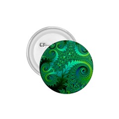 Green Floral Fern Swirls And Spirals 1 75  Buttons by SpinnyChairDesigns