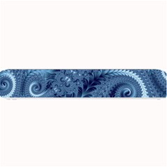 Blue Floral Fern Swirls And Spirals  Small Bar Mats by SpinnyChairDesigns