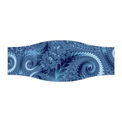 Blue Floral Fern Swirls And Spirals  Stretchable Headband by SpinnyChairDesigns