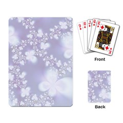 Pale Violet And White Floral Pattern Playing Cards Single Design (rectangle) by SpinnyChairDesigns