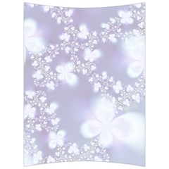 Pale Violet And White Floral Pattern Back Support Cushion by SpinnyChairDesigns