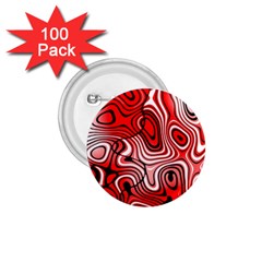 Black Red White Abstract Stripes 1 75  Buttons (100 Pack)  by SpinnyChairDesigns