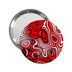 Black Red White Abstract Stripes 2.25  Handbag Mirrors Front