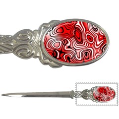 Black Red White Abstract Stripes Letter Opener