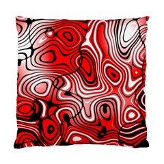 Black Red White Abstract Stripes Standard Cushion Case (two Sides) by SpinnyChairDesigns