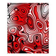 Black Red White Abstract Stripes Shower Curtain 60  X 72  (medium)  by SpinnyChairDesigns