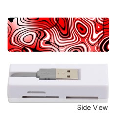 Black Red White Abstract Stripes Memory Card Reader (stick) by SpinnyChairDesigns