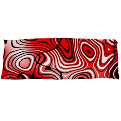 Black Red White Abstract Stripes Body Pillow Case Dakimakura (two Sides) by SpinnyChairDesigns