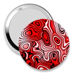 Black Red White Abstract Stripes 3  Handbag Mirrors by SpinnyChairDesigns