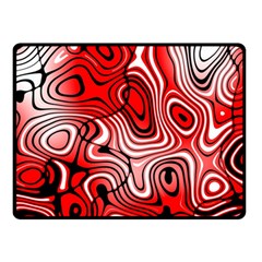 Black Red White Abstract Stripes Double Sided Fleece Blanket (small)  by SpinnyChairDesigns