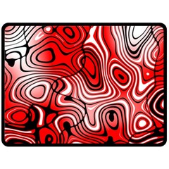 Black Red White Abstract Stripes Double Sided Fleece Blanket (large)  by SpinnyChairDesigns