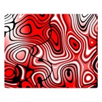 Black Red White Abstract Stripes Double Sided Flano Blanket (Large)  80 x60  Blanket Front