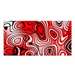 Black Red White Abstract Stripes Satin Shawl by SpinnyChairDesigns