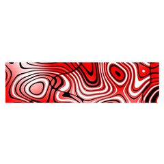 Black Red White Abstract Stripes Satin Scarf (oblong) by SpinnyChairDesigns