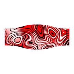 Black Red White Abstract Stripes Stretchable Headband by SpinnyChairDesigns