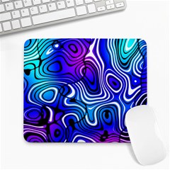 Blue Purple Abstract Stripes Large Mousepads by SpinnyChairDesigns