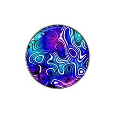 Blue Purple Abstract Stripes Hat Clip Ball Marker (4 Pack) by SpinnyChairDesigns