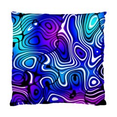 Blue Purple Abstract Stripes Standard Cushion Case (two Sides) by SpinnyChairDesigns