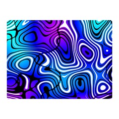 Blue Purple Abstract Stripes Double Sided Flano Blanket (mini)  by SpinnyChairDesigns