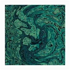 Dark Green Marbled Texture Medium Glasses Cloth (2 Sides) by SpinnyChairDesigns