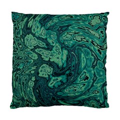 Dark Green Marbled Texture Standard Cushion Case (two Sides) by SpinnyChairDesigns