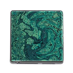 Dark Green Marbled Texture Memory Card Reader (square 5 Slot) by SpinnyChairDesigns