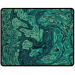 Dark Green Marbled Texture Double Sided Fleece Blanket (Medium)  58.8 x47.4  Blanket Front