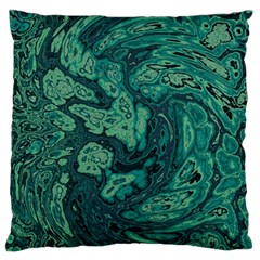 Dark Green Marbled Texture Standard Flano Cushion Case (two Sides) by SpinnyChairDesigns