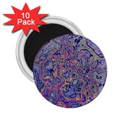 Colorful Marbled Paint Texture 2 25  Magnets (10 Pack)  by SpinnyChairDesigns