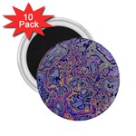 Colorful Marbled Paint Texture 2.25  Magnets (10 pack)  Front