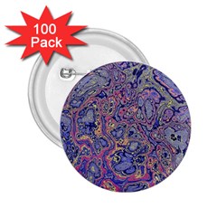 Colorful Marbled Paint Texture 2 25  Buttons (100 Pack)  by SpinnyChairDesigns