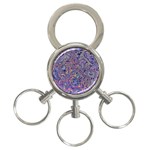 Colorful Marbled Paint Texture 3-Ring Key Chain Front