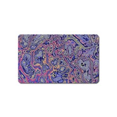 Colorful Marbled Paint Texture Magnet (name Card) by SpinnyChairDesigns