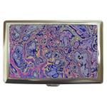 Colorful Marbled Paint Texture Cigarette Money Case Front