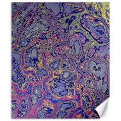 Colorful Marbled Paint Texture Canvas 8  X 10  by SpinnyChairDesigns