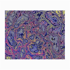 Colorful Marbled Paint Texture Small Glasses Cloth (2 Sides) by SpinnyChairDesigns