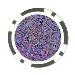 Colorful Marbled Paint Texture Poker Chip Card Guard by SpinnyChairDesigns